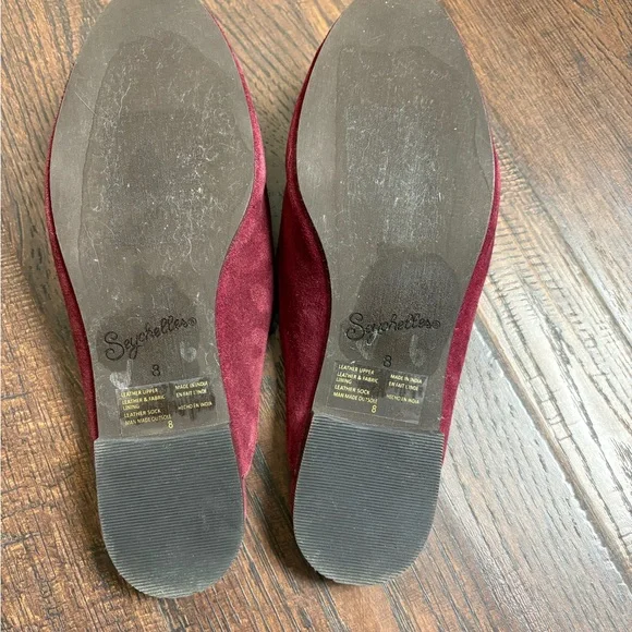 Seychelles Women's Deep Red Suede Loafers - Picture 3 of 4